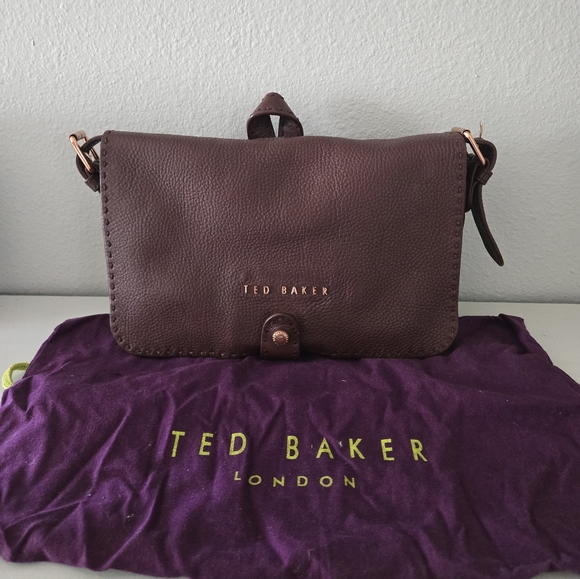 Ted Baker Brown Leather Crossbody Bag - Picture 1 of 7